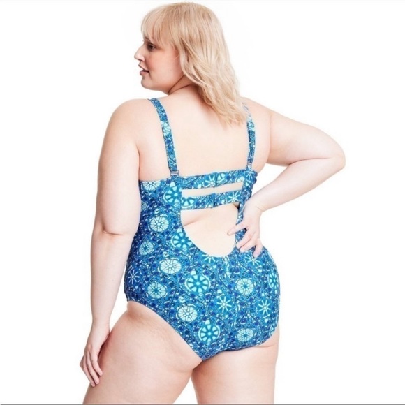 NWT Rhode for Target Zinnia Floral Print Medium Coverage One Piece Swimsuit 2X - Picture 3 of 16